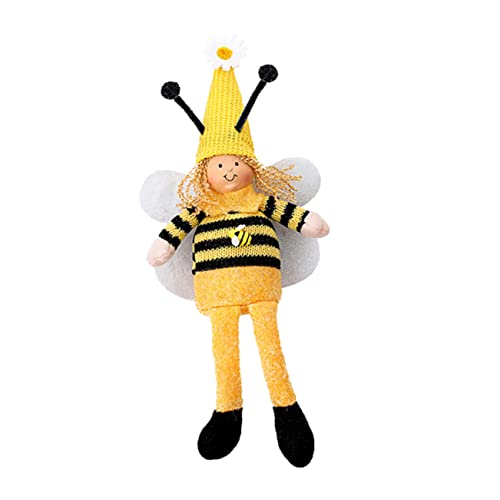 YARNOW 1 Stück Knitted Bee Doll Ornament für Festivals Lustige Deko für Zuhause Garten Perfektes für Partys und Geburtstage von YARNOW