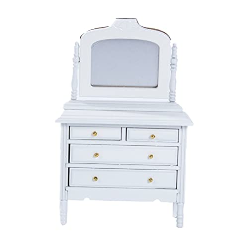 YARNOW 1 Stück Miniaturer Schminkschrank Dekoration Weißes Puppenhaus Möbel für Fotoszenen Zubehör für Modelleisenbahnen Hochwertiges Design für DIY Projekte von YARNOW