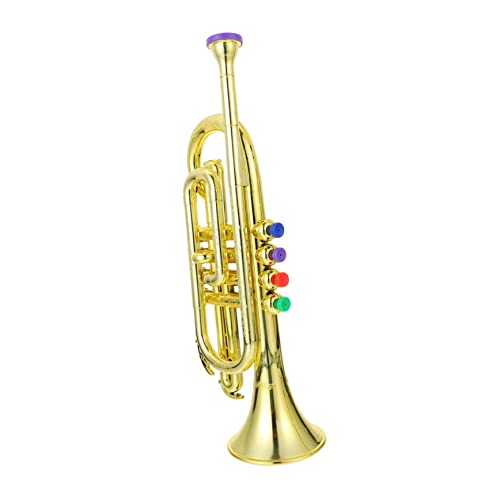 YARNOW 1 Stück Vierfarbige kleine Spielsachen Anfänger -Trompete für kleine Trompete Kinderspielzeug Lustige Spielzeugtrompete für Trompetenhorn Überzug Golden YARNOW 1 Stück Vierfarbige kleine Spielsachen Anfänger -Trompete für kleine Trompete Kinderspielzeug Lustige Spielzeugtrompete für Trompetenhorn Überzug Golden von YARNOW