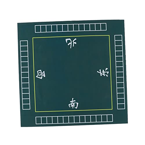YARNOW 1 Stück rutschfeste Tischdecke für Mahjong und Poker Quadratische Dicke Spielmatte Grün für Kartenspiele und Domino Action Geräuschreduzierend und Vielseitig Einsetzbar von YARNOW