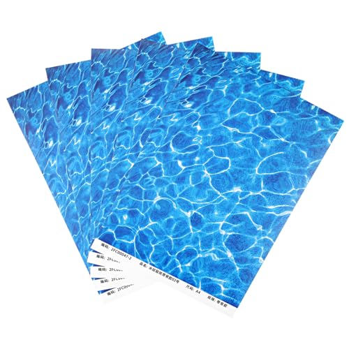 YARNOW 10 Blatt Teiliges Selbstklebende Künstliche Wasserwellensheets Realistische Flusslandschafts Dekoration für DIY Sandtisch Modellbau Landschaft Einfach zu Verarbeiten für von YARNOW