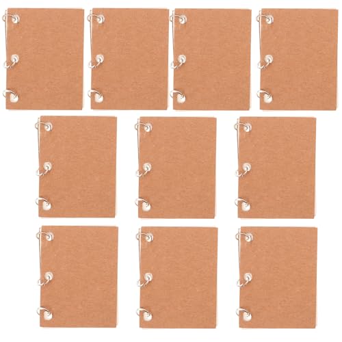 YARNOW 10 Miniatur-Notizbücher für Puppenhäuser: Mini-Notizblöcke zur Dekoration des Puppenhaus-Bücherregals – Tagebuch-Notizbücher für Rollenspiel-Notizblöcke von YARNOW