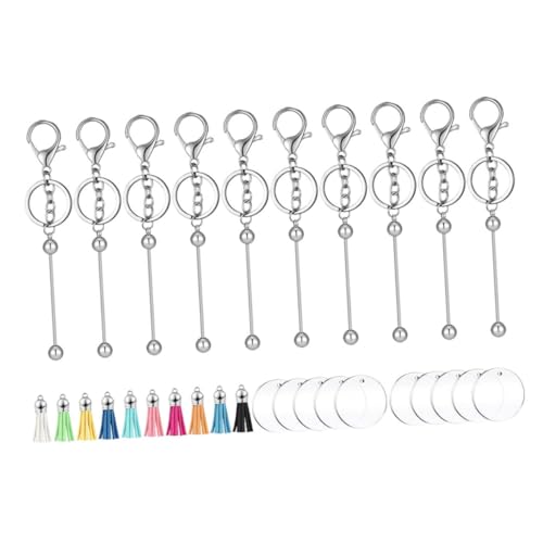 YARNOW 10 Sätze DIY Acryl Schlüsselanhänger Set Leere Schlüsselanhänger mit Quasten und Platten für Personalisierte Bastelprojekte Vielseitig Verwendbar für Schlüssel Taschen und Mehr YARNOW 10 Sätze DIY Acryl Schlüsselanhänger Set Leere Schlüsselanhänger mit Quasten und Platten für Personalisierte Bastelprojekte Vielseitig Verwendbar für Schlüssel Taschen und Mehr von YARNOW