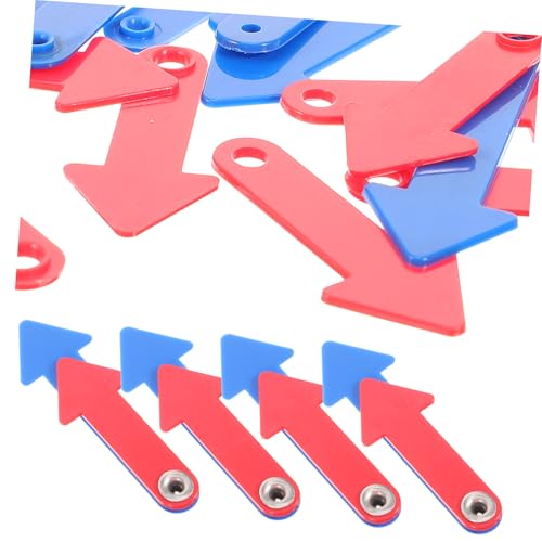 YARNOW 10 Sätze Teiliges Kunststoff Uhrzeiger zum Uhrzeit Lernen Drehbare Kinderuhrzeiger in Rot und Blau Sichere Zeiger zum Basteln und Zeitangabe für Lernuhr Zubehör von YARNOW