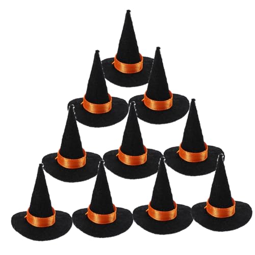 YARNOW 10 Stk. Elf Hut Hexenhut Rüsche Kleine Saisonale Hüte Winzige Hüte Mini-halloween Zerzaust Party Halloween-hüte Miniaturhüte Halloween -dekorationen Hexenhüte Schwarz Filzstoff YARNOW 10 Stk. Elf Hut Hexenhut Rüsche Kleine Saisonale Hüte Winzige Hüte Mini-halloween Zerzaust Party Halloween-hüte Miniaturhüte Halloween -dekorationen Hexenhüte Schwarz Filzstoff von YARNOW