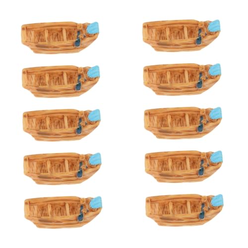 YARNOW 10 Stück Aquarium-Haustier-Ornament Dekorationen Für Aquarien Quallenbecken Klein Aquarienbecken Mikrolandschaftsdekor Mini-Boot-Ornament Mini- -dekore Mini-hausboot Harz von YARNOW
