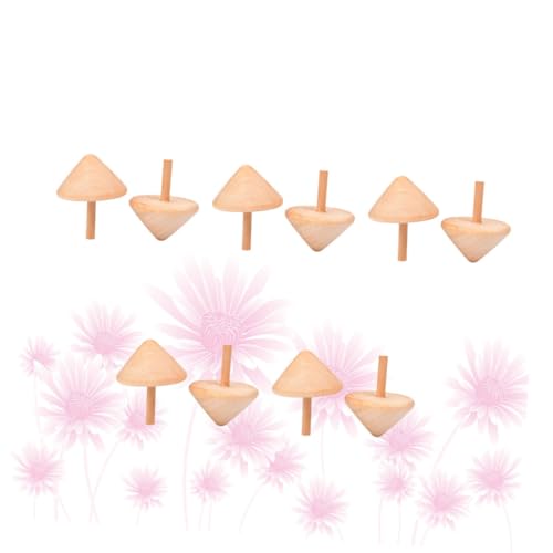 YARNOW 10 Stück DIY Holzspinnkreisel Unfertige Holztops Malen Pädagogisches Bastelspielzeug für Kreativität und Koordination von YARNOW