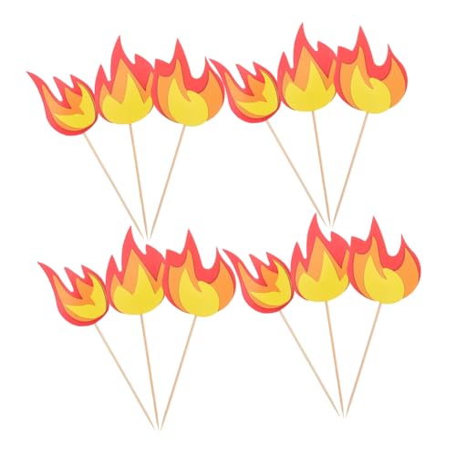 YARNOW 10 Stück Feuerwehr Kuchen Dekorationen mit Realistischen Motiven Einfache Handhabung Vielseitig für Feuerwehr Geburtstagspartys von Kindern Geeignet für Kuchen und Muffins von YARNOW