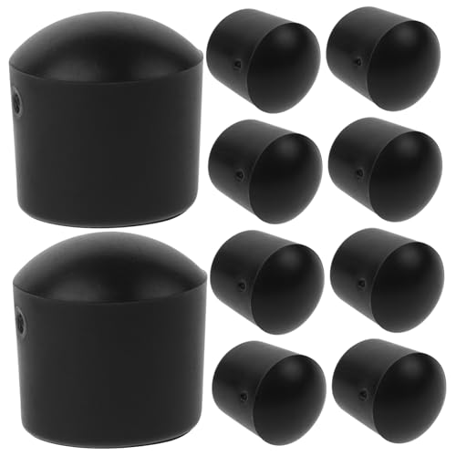 YARNOW 10 Stück Fußballmaschinenkappe Fußballtisch Kappen für Kickerstangen Tischstange Kickerspitzenkappen Endabdeckungen für Kicker Kickermaschine Stecker Plastik Black von YARNOW