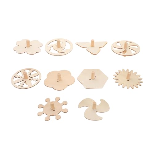 YARNOW 10 Stück Holzkreisel Spielzeuge Holzbemalung Kreisel Geburtstagsparty Basteln Holzkreisel Karneval DIY Handwerk DIY Unlackierte Kreisel Gyroskop Holzspielzeug von YARNOW
