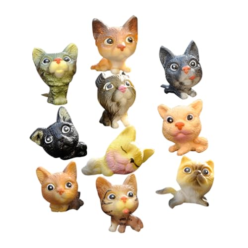 YARNOW 10 Stück Japanische Katzenpuppe Tiere Figuren Cutie Cats Deutsche Katzendekoration Aquarium-Deko Katzen Kätzchenpuppe Wurf winzige Plastiktiere Märchengarten Miniaturen YARNOW 10 Stück Japanische Katzenpuppe Tiere Figuren Cutie Cats Deutsche Katzendekoration Aquarium-Deko Katzen Kätzchenpuppe Wurf winzige Plastiktiere Märchengarten Miniaturen von YARNOW