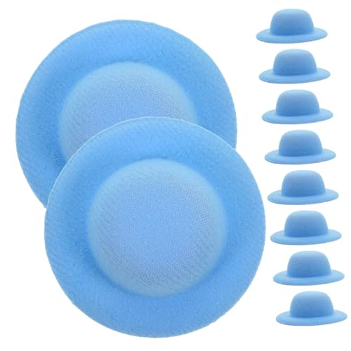 YARNOW 10 Stück Kleines Strohhutspielzeug Mini-hüte Minihut Zum Basteln Kunsthandwerk Kleiner Hut Mit Breiter Krempe Mini-Puppen Gewebte Stoff Schmücken Kind Blue Flanell YARNOW 10 Stück Kleines Strohhutspielzeug Mini-hüte Minihut Zum Basteln Kunsthandwerk Kleiner Hut Mit Breiter Krempe Mini-Puppen Gewebte Stoff Schmücken Kind Blue Flanell von YARNOW