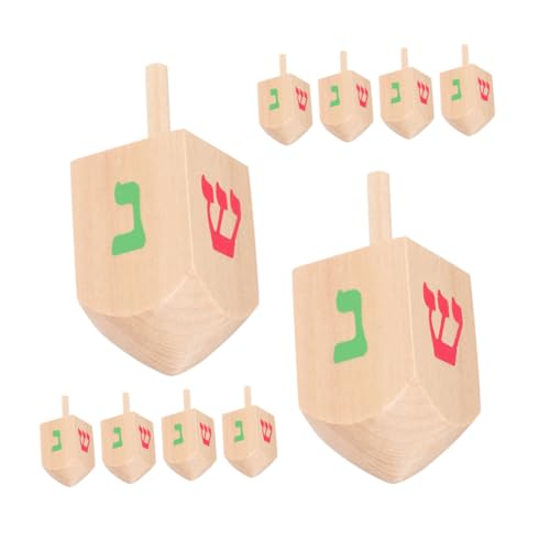 YARNOW 10 Stück Kreiselspielzeug für Dreidel Babyspielzeug aus Holz Spinnenspielzeug Chanukka-Dekorationen für zu Hause Holzbabyspielzeug hölzern YARNOW 10 Stück Kreiselspielzeug für Dreidel Babyspielzeug aus Holz Spinnenspielzeug Chanukka-Dekorationen für zu Hause Holzbabyspielzeug hölzern von YARNOW