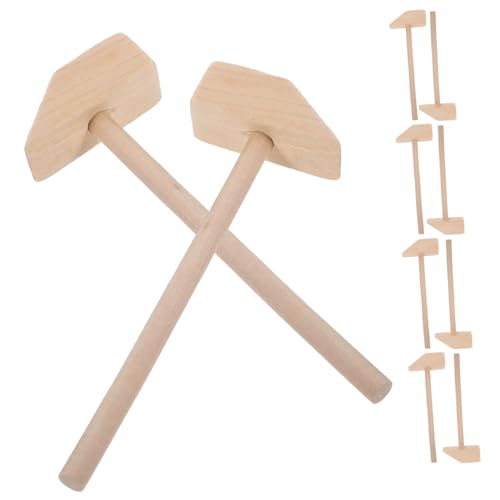 YARNOW 10 Stück Mini Holzhammer Teiliges für Leicht und Sicher für Handwerkliche Spiele und Motorische Übungen Geburtstagsfeiern und Feste von YARNOW