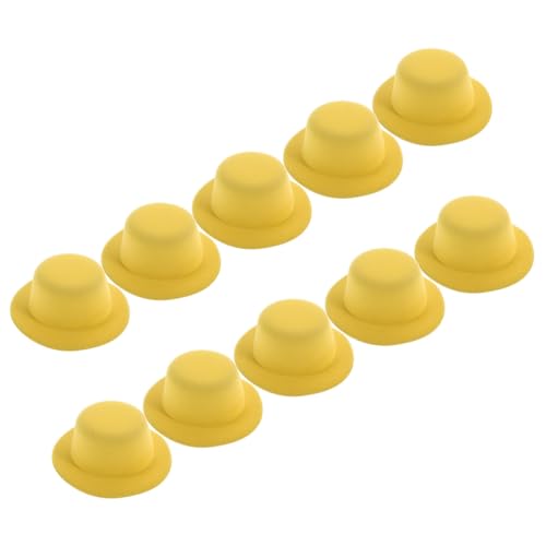 YARNOW 10 Stück Mini Hüte in Gelb Kleine Bastelhüte für DIY Haaraccessoires Puppen und Haustiere Miniatur Bowler Caps für Kreative Handwerksprojekte und Festliche Dekorationen YARNOW 10 Stück Mini Hüte in Gelb Kleine Bastelhüte für DIY Haaraccessoires Puppen und Haustiere Miniatur Bowler Caps für Kreative Handwerksprojekte und Festliche Dekorationen von YARNOW