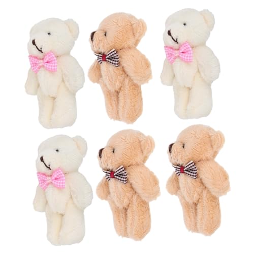 YARNOW 10 Stück Mini Plüschbären Anhänger Teiliges aus Großen Dekorativen Stofftieren mit Karierten Schleifen für Kreative Accessoires und YARNOW 10 Stück Mini Plüschbären Anhänger Teiliges aus Großen Dekorativen Stofftieren mit Karierten Schleifen für Kreative Accessoires und von YARNOW