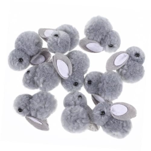 YARNOW 10 Stück Mini Plüschkaninchen Deko DIY Zubehör für Ostern Weiche Stofftiere für Kreative Bastelideen für Partydekoration und Zufällige Farbe von YARNOW