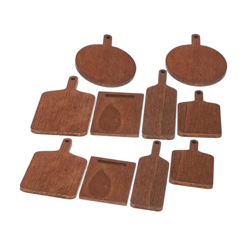 YARNOW 10 Stück Mini Schneidebrett Modell aus Holz Teiliges Set für Puppenhausdekoration Geeignet für DIY Projekte und Miniaturküchenaccessoires für Kreative Bastelarbeiten YARNOW 10 Stück Mini Schneidebrett Modell aus Holz Teiliges Set für Puppenhausdekoration Geeignet für DIY Projekte und Miniaturküchenaccessoires für Kreative Bastelarbeiten von YARNOW