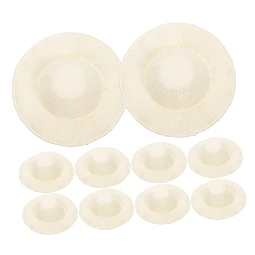 YARNOW 10 Stück Mini Strohhutspielzeugzubehör Mini-Hüte Gewebte Zubehör für die Puppenherstellung Mini-Strohhüte klein Puppenhüte zum Basteln Strohhüte basteln Stoff Beige YARNOW 10 Stück Mini Strohhutspielzeugzubehör Mini-Hüte Gewebte Zubehör für die Puppenherstellung Mini-Strohhüte klein Puppenhüte zum Basteln Strohhüte basteln Stoff Beige von YARNOW