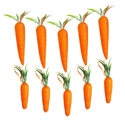 YARNOW 10 Stück Ostern Hängende Karotten Ornamente Künstliche Möhren Dekoration für Ostern für Bäume Wände und Feiern mit Großem und Kleinem Karottenpendant YARNOW 10 Stück Ostern Hängende Karotten Ornamente Künstliche Möhren Dekoration für Ostern für Bäume Wände und Feiern mit Großem und Kleinem Karottenpendant von YARNOW