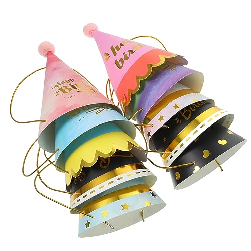YARNOW 10 Stück Papier Hut Party Mütze für Kindergeburtstagsfeiern Fotorequisiten Kostümzubehör für Jungen und Zufällige Farben Zufällige Farbe YARNOW 10 Stück Papier Hut Party Mütze für Kindergeburtstagsfeiern Fotorequisiten Kostümzubehör für Jungen und Zufällige Farben Zufällige Farbe von YARNOW
