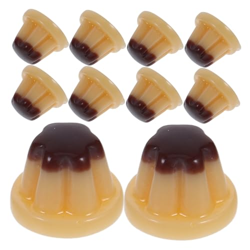 YARNOW 10 Stück Simulationspudding Simulation Mini-Modell Miniatur-backspielzeug Für Die Küche Mini Food Model Kit Simulationshausspielzeug Minature Dinge Plastik von YARNOW