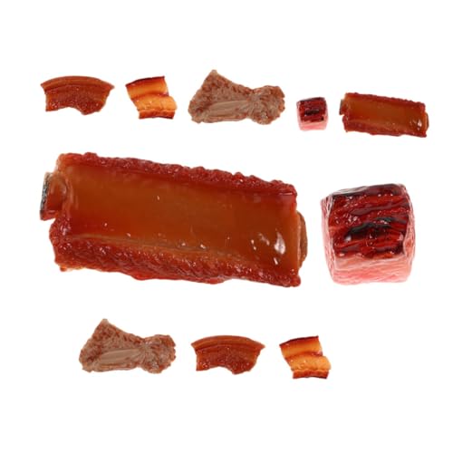 YARNOW 10 Stück Simuliertes Rippenspielzeug künstlich Stütze Produkt dekorativ Schweinefleisch Fleisch falsches Essen gefälschte Lebensmittel Harz von YARNOW