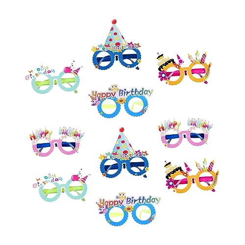 YARNOW 10 Stück Teiliges Kindergeburtstagsbrillen Lustige Pappbrillen für Partys Thematische Feiern und Fotorequisiten Verschiedene Erhältlich von YARNOW