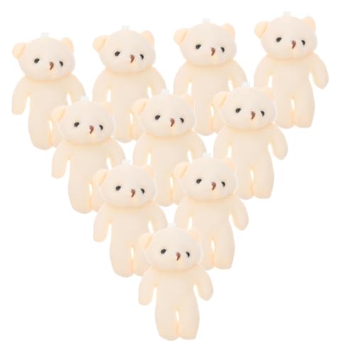 YARNOW 10 Stück Teiliges Kleine Cartoon Bärenanhänger aus Stoff PP Baumwolle Leichte Mini Plüschtiere mit Weicher Oberfläche Dekorativ und Spielerisch für Kinderzimmer und Geschenke von YARNOW