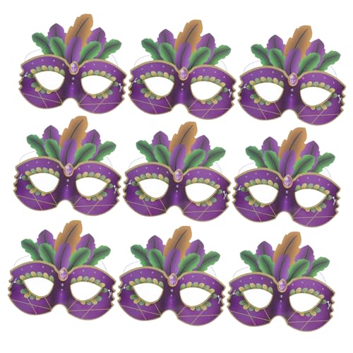 YARNOW 10 Stück Teiliges Kostüm Papiermasken Leichte Hautfreundliche Halloween Masken für Karneval Party und Fasching Wiederverwendbar Elegantes Design für Mädchen und Jungen YARNOW 10 Stück Teiliges Kostüm Papiermasken Leichte Hautfreundliche Halloween Masken für Karneval Party und Fasching Wiederverwendbar Elegantes Design für Mädchen und Jungen von YARNOW