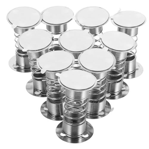YARNOW 10 Stück Teiliges Metallfeder Basis Auto Armaturenbrett Deko Doppelseitiger Kleber Flexible Wackelfigur Halterung für DIY Tanzpuppe Kopfspielzeug von YARNOW