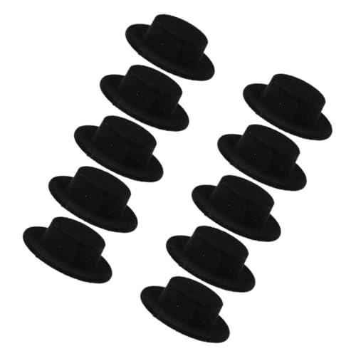 YARNOW 10 Stück Teiliges Mini Puppenhüte aus Flockiertem Harz Dekorative Mini für DIY Bastelbedarf Puppendekoration und Weihnachtsmützen Zubehör Vielseitig für Heimdeko von YARNOW