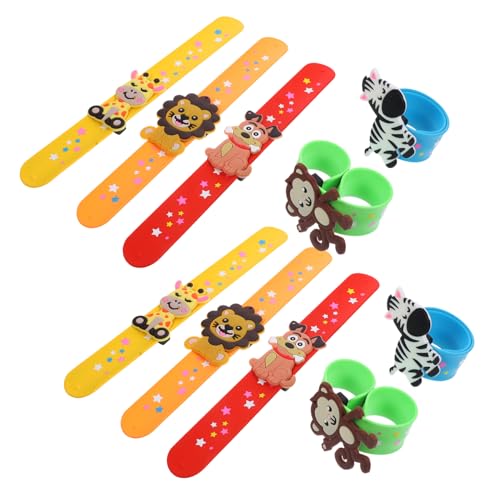 YARNOW 10 Stück Teiliges Tier Muster Schnapparmbänder für Silikonarmbänder Party Mitgebsel für Geburtstagsfeiern und Tier Mottopartys von YARNOW