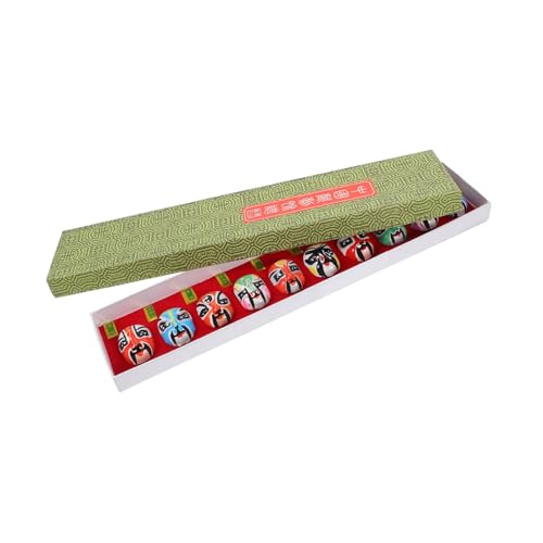 YARNOW 10 Stück Teiliges Traditioneller Chinesischer Peking Oper Miniaturmasken aus Handbemalt Lebendige Farben Fein Gearbeitete Kulturelle Dekoration für Bücherregal und Zuhause YARNOW 10 Stück Teiliges Traditioneller Chinesischer Peking Oper Miniaturmasken aus Handbemalt Lebendige Farben Fein Gearbeitete Kulturelle Dekoration für Bücherregal und Zuhause von YARNOW