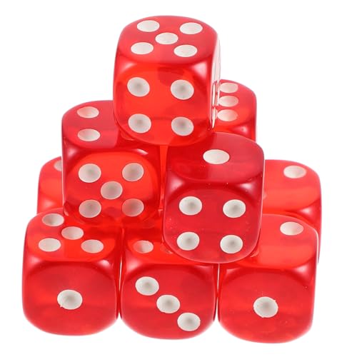 YARNOW 10 Stück Teiliges Transparente für Brettspiele Sechsseitige Dice für Partys Vielseitige Spielwürfel für Unterhaltung und von YARNOW