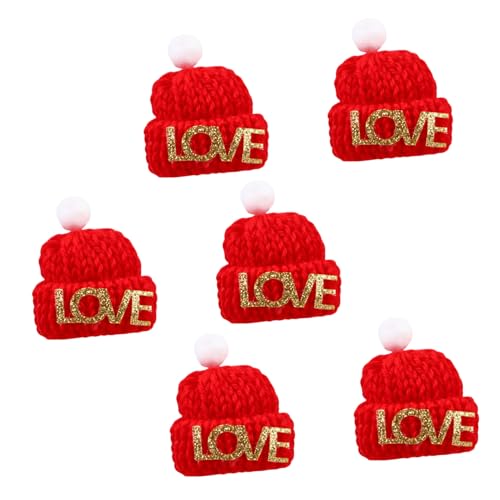 YARNOW 10 Stück Teiliges Weihnachtsstrickmützen Fingerhut aus Weichem Material Kreative Fingerhüte für Eltern Junge Mädchen Interaktion Bunte DIY Weihnachtsdeko für Kleine Geschenke und von YARNOW