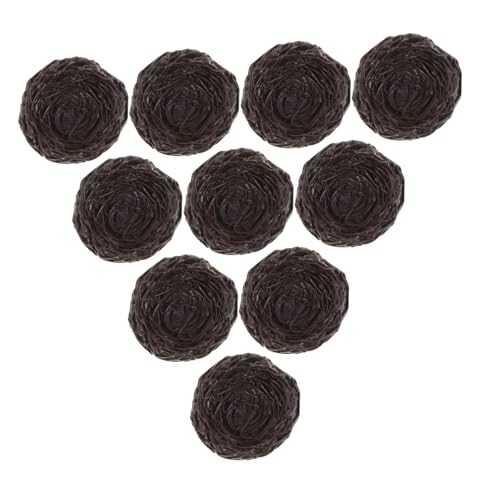 YARNOW 10 Stück Vogelnest-Ornamente Deko Nein Mini-Eier Vogelnest Zum Basteln Künstliches Vogelnest Minivögel Zum Basteln Ei-Ornament Ostereier Dark Brown Harz von YARNOW