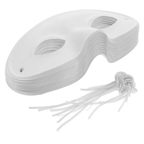 YARNOW 10 Stück Weiße Papiermasken zum Bemalen Diy Handbemalte Masken für Partys Bastelprojekte und Kreative Feiern für Hochzeiten und Geburtstagsfeiern von YARNOW