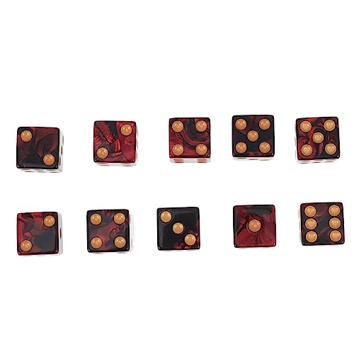 YARNOW 10 Stück Zweifarbige Würfel Sechsseitige Würfel Spielwürfel Brettspiele Würfel Bunte Würfel Rot Acryl YARNOW 10 Stück Zweifarbige Würfel Sechsseitige Würfel Spielwürfel Brettspiele Würfel Bunte Würfel Rot Acryl von YARNOW
