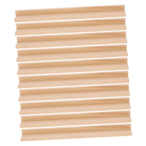 YARNOW 10 Stück buchstabenverzierungen aus Holz Tabletts Zubehör für Dominospiele Desktop-Dominohalter Domino Halter selber Machen Holz -Snack -Tablett Domino-Ständer hölzern von YARNOW