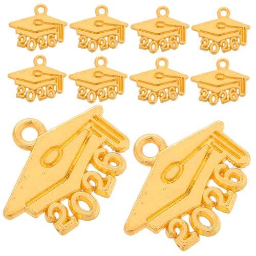 YARNOW 100 Pcs Legierte Abschlusskappe Anhänger DIY Mini Quaste Charms 2026 Abschlussschlüsselungsanhänger Graduierung Cap Halskette Charme Für Abschlussfabrik Graduierung Party YARNOW 100 Pcs Legierte Abschlusskappe Anhänger DIY Mini Quaste Charms 2026 Abschlussschlüsselungsanhänger Graduierung Cap Halskette Charme Für Abschlussfabrik Graduierung Party von YARNOW