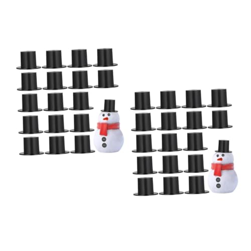 YARNOW 100 Stck. Miniatur Hüte Schwarz Verschleißfeste Mini Puppenhüte für Diy Schneemann Dekoration Weihnachtsmütze Bastelset für Party und Festliche Bastelprojekte YARNOW 100 Stck. Miniatur Hüte Schwarz Verschleißfeste Mini Puppenhüte für Diy Schneemann Dekoration Weihnachtsmütze Bastelset für Party und Festliche Bastelprojekte von YARNOW