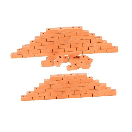YARNOW 100 Stück BAU Miniaturen Ziegelspielzeug Modellbausätze Puppenhaus Ziegel DIY Miniatur Ziegelmodelle Miniatur Winzigmodell Wandziegel Hausziegel Spielzeugziegel von YARNOW