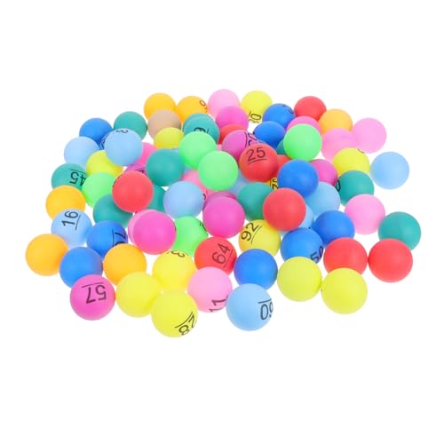 YARNOW 100 Stück Bunte Raffle Bälle Kleine Plastikkugeln für Bingo Spiele Party Dekorationen und Familienspaß von YARNOW