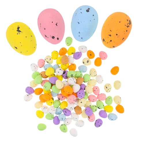 YARNOW 100 Stück DIY Schaumstoff Ostereier Bunte Imitations Eier für Ostern Dekoration für Partys und Fotografie von YARNOW