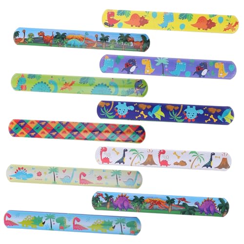 YARNOW 100 Stück Dinosaurier Slap Armbänder für Cartoon Wristbands mit Verschiedenen Mustern für Partys Mitgebsel und Lustige Accessoires für Geburtstagsfeiern YARNOW 100 Stück Dinosaurier Slap Armbänder für Cartoon Wristbands mit Verschiedenen Mustern für Partys Mitgebsel und Lustige Accessoires für Geburtstagsfeiern von YARNOW