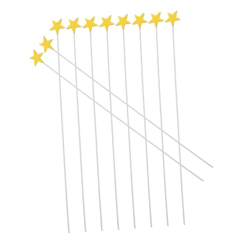 YARNOW 100 Stück Goldene Zahnstocher für Vorspeisen Alles zum Geburtstagstorte Topper Cupcake-Topper für die Braut goldene Cupcake-Topper Cupcake-Deko-Topper Schaum Gelb von YARNOW