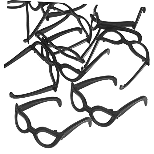 YARNOW 100 Stück Mini-Brillenspielzeug hoch Puppe für Mein Brille Mini-Gläser zum Basteln Spielzeugbrille Miniaturbrille Brille Accessoire Plastik Black YARNOW 100 Stück Mini-Brillenspielzeug hoch Puppe für Mein Brille Mini-Gläser zum Basteln Spielzeugbrille Miniaturbrille Brille Accessoire Plastik Black von YARNOW
