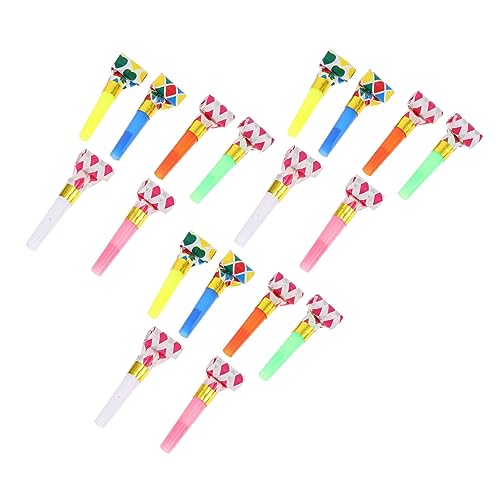 YARNOW 100 Stück Partytröten für Bunte Pfeifen für Geburtstagsfeiern Hochzeiten und Feste Kreative Blasrüssel Spielzeuge für Fröhliche Anlässe Zufällige Designs von YARNOW
