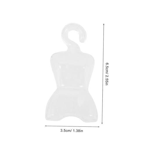 YARNOW 100 Stück Puppenkleidung Rack Zubehör Form realistisch Puppen-Mannequin-Torso Babypuppenbügel Puppenkleiderregal Mini-Schaufensterpuppe Plastik Transparent von YARNOW